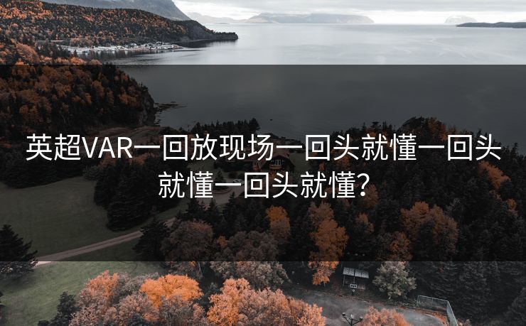 英超VAR一回放现场一回头就懂一回头就懂一回头就懂？